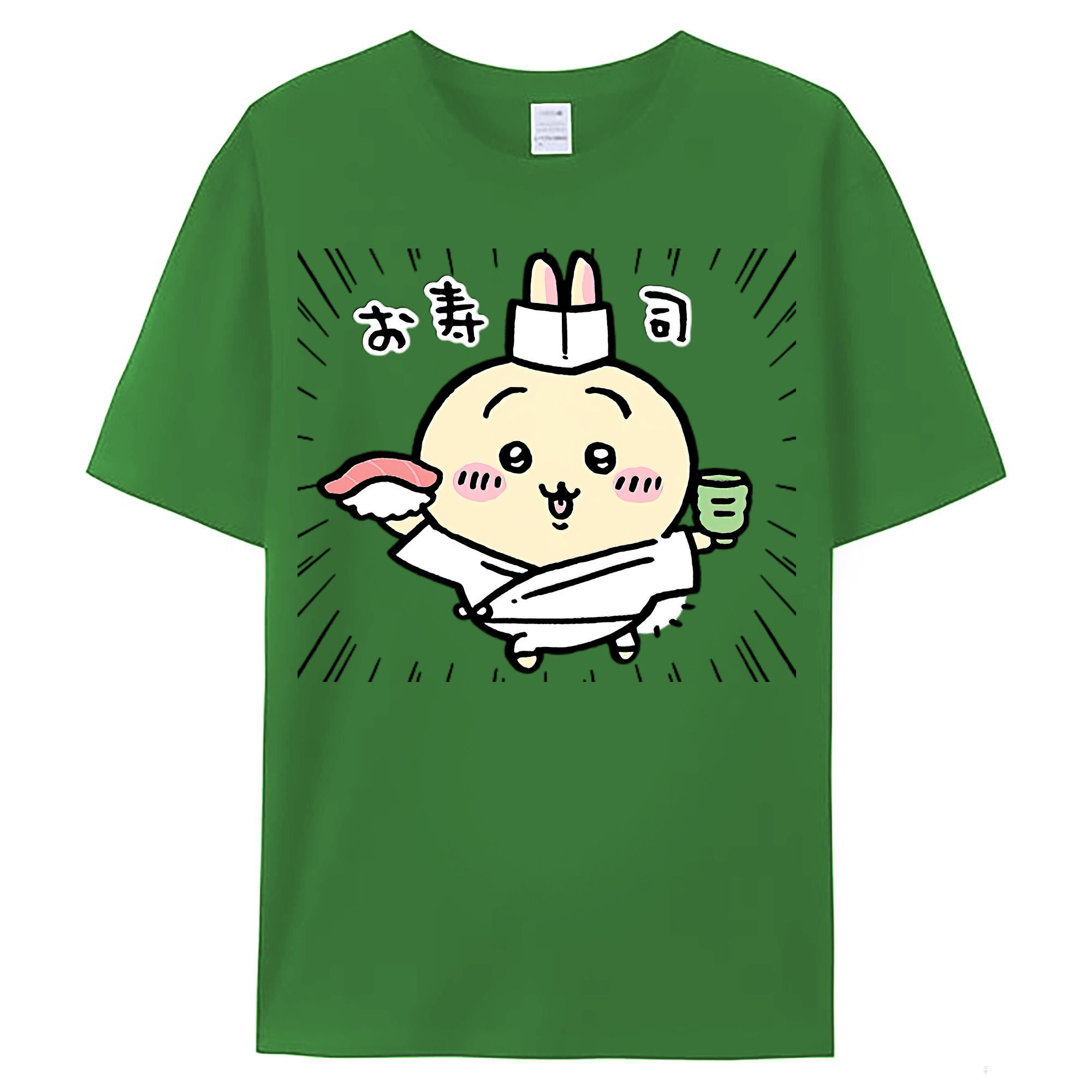 （画像用） ちいかわ うさぎ Chii-kawa usagi レディースカジュアルプリントTシャツ（綿100％）